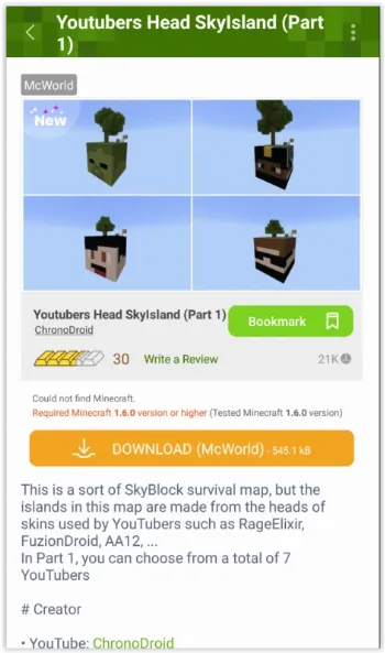 Скриншот Addons for Minecraft 1