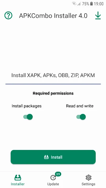 Скриншот APKCombo Installer 1
