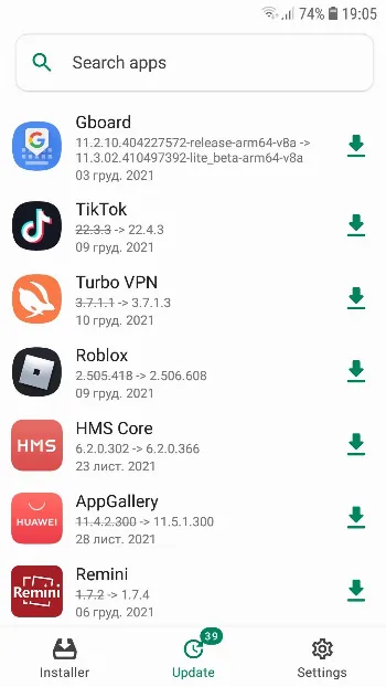 Скриншот APKCombo Installer 2