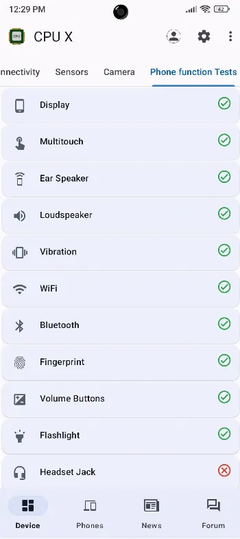 Скриншот CPU X 3