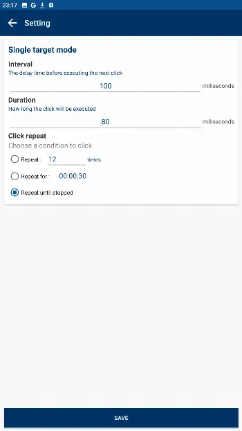 Скриншот OP Auto Clicker 2