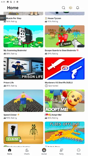 Скриншот Roblox MOD Menu 1