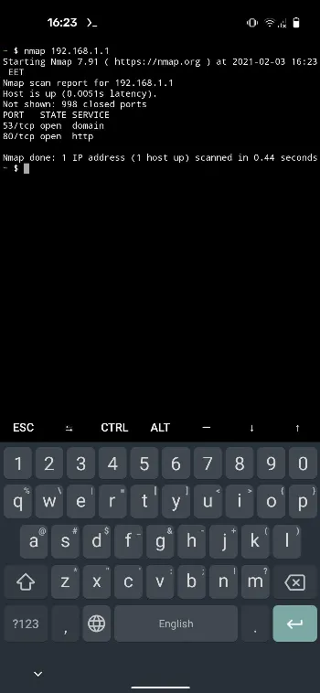 Скриншот Termux 1