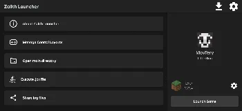 Скриншот Zalith Launcher 2